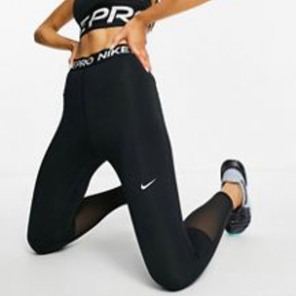 Nike Training Pro 365 High Waisted 7/8 Leggings - Black